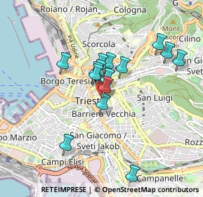 Mappa Via Emo Tarabocchia, 34125 Trieste TS, Italia (0.73)