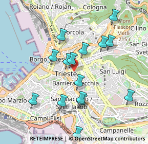 Mappa Via Emo Tarabocchia, 34125 Trieste TS, Italia (0.93867)