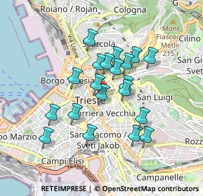 Mappa Via Emo Tarabocchia, 34125 Trieste TS, Italia (0.7285)