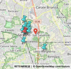 Mappa SEREGNO - Montello, 20831 Seregno MB, Italia (1.38636)