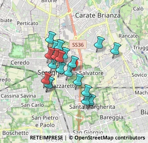 Mappa SEREGNO - Montello, 20831 Seregno MB, Italia (1.3785)