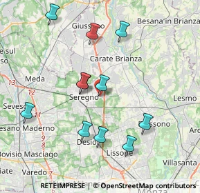 Mappa SEREGNO - Montello, 20831 Seregno MB, Italia (3.83636)