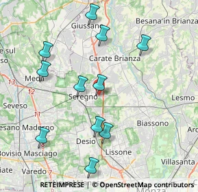 Mappa SEREGNO - Montello, 20831 Seregno MB, Italia (4.51)