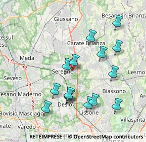 Mappa 20091 Seregno MB, Italia (3.83933)