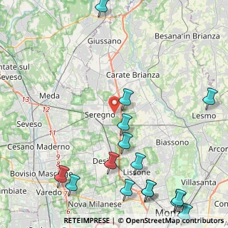 Mappa Via Monte Grappa, 20091 Seregno MB, Italia (6.06867)