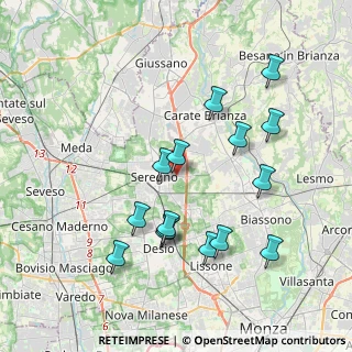 Mappa Via Monte Grappa, 20091 Seregno MB, Italia (3.83933)