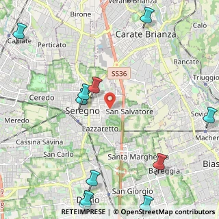 Mappa Via Monte Grappa, 20091 Seregno MB, Italia (3.1925)