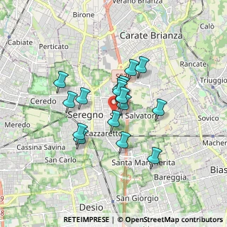 Mappa Via Monte Grappa, 20091 Seregno MB, Italia (1.28375)