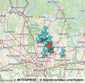 Mappa 20091 Seregno MB, Italia (6.79083)