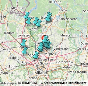 Mappa Via Monte Grappa, 20091 Seregno MB, Italia (11.3475)