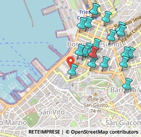 Mappa Capo di Piazza G. Bartoli, 34121 Trieste TS, Italia (0.5265)