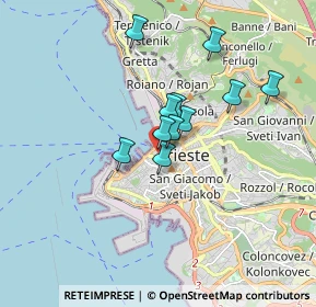Mappa Tergesteo - Unita, 34121 Trieste TS, Italia (1.25364)