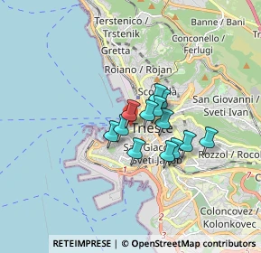Mappa Tergesteo - Unita, 34121 Trieste TS, Italia (1.06769)