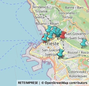 Mappa Capo di Piazza G. Bartoli, 34121 Trieste TS, Italia (1.26364)