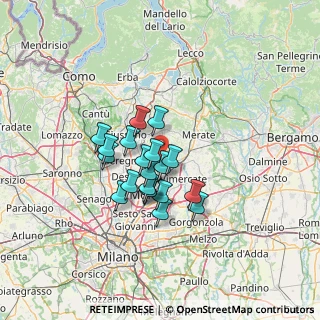 Mappa Via IV Novembre, 20855 Lesmo MB, Italia (9.6245)