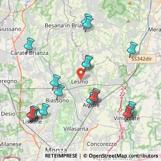 Mappa Via IV Novembre, 20855 Lesmo MB, Italia (4.89579)