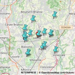Mappa Via IV Novembre, 20855 Lesmo MB, Italia (3.09)