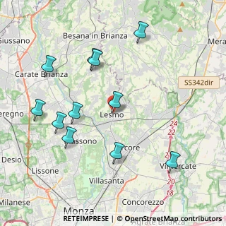 Mappa Via IV Novembre, 20855 Lesmo MB, Italia (4.28182)