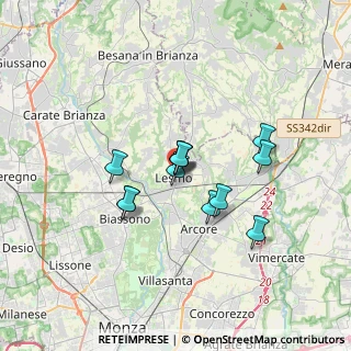 Mappa Via IV Novembre, 20855 Lesmo MB, Italia (2.485)