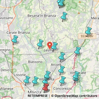 Mappa Via IV Novembre, 20855 Lesmo MB, Italia (5.8995)