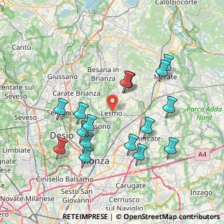 Mappa Via IV Novembre, 20855 Lesmo MB, Italia (7.6275)