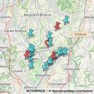 Mappa Via Alberto da Giussano, 20855 Lesmo MB, Italia (3.3195)