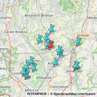 Mappa Via Alberto da Giussano, 20855 Lesmo MB, Italia (3.97882)