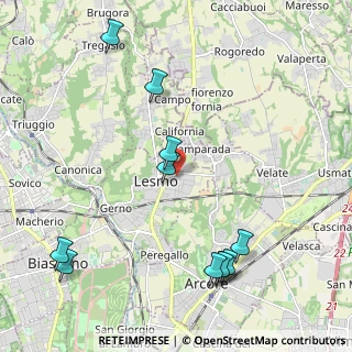 Mappa Via Alberto da Giussano, 20855 Lesmo MB, Italia (2.5)