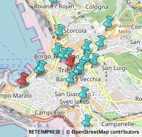 Mappa Via S. Lazzaro, 34125 Trieste TS, Italia (0.8035)