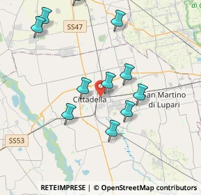 Mappa Via S. Giovanni, 35013 Cittadella PD, Italia (3.85545)