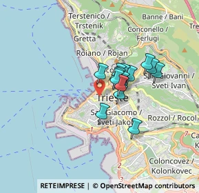 Mappa Galleria Protti Arrigo, 34121 Trieste TS, Italia (1.09667)