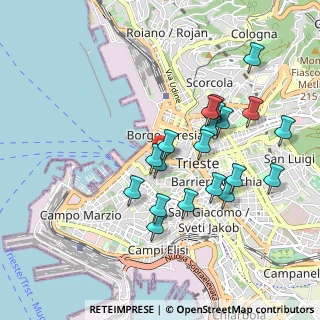 Mappa Via di Tor Bandena, 34121 Trieste TS, Italia (0.8735)