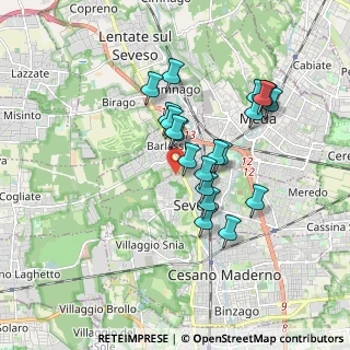 Mappa Via Sprelunga, 20030 Seveso MB, Italia (1.505)