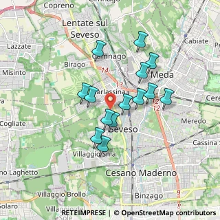 Mappa Via Sprelunga, 20030 Seveso MB, Italia (1.44571)