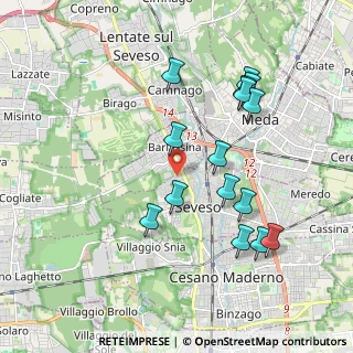 Mappa Via Sprelunga, 20030 Seveso MB, Italia (1.92267)