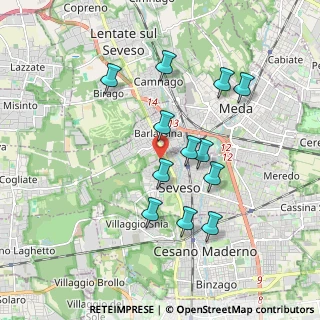Mappa Via Sprelunga, 20030 Seveso MB, Italia (1.69917)