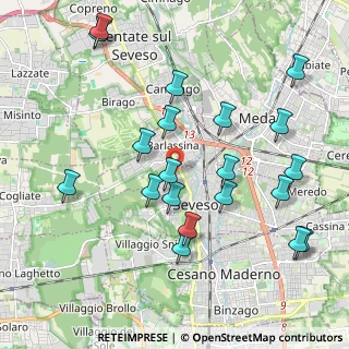 Mappa Via Sprelunga, 20030 Seveso MB, Italia (2.1635)