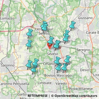 Mappa Via Sprelunga, 20030 Seveso MB, Italia (3.44412)