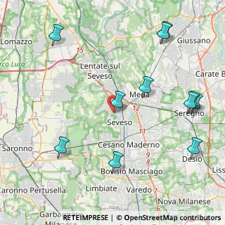 Mappa Via Sprelunga, 20030 Seveso MB, Italia (5.15364)