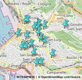 Mappa Via Michelangelo Buonarroti, 34125 Trieste TS, Italia (0.7775)