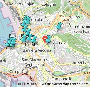 Mappa Via Michelangelo Buonarroti, 34125 Trieste TS, Italia (1.00667)