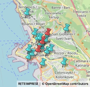 Mappa Via Michelangelo Buonarroti, 34125 Trieste TS, Italia (1.305)