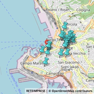 Mappa Riva del Mandracchio, 34123 Trieste TS, Italia (0.7745)