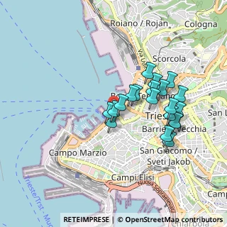 Mappa Riva del Mandracchio, 34123 Trieste TS, Italia (0.783)