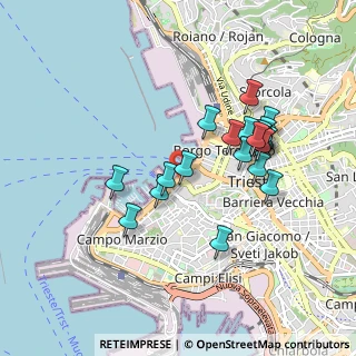 Mappa Riva del Mandracchio, 34123 Trieste TS, Italia (0.8285)