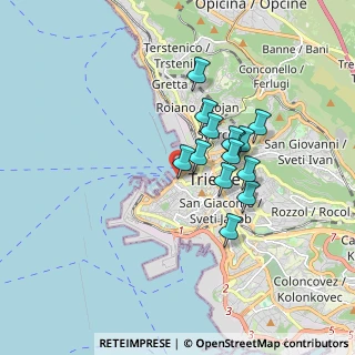 Mappa Riva del Mandracchio, 34123 Trieste TS, Italia (1.31714)