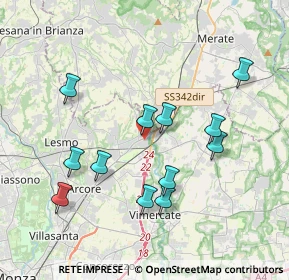 Mappa V. Trieste, 20865 Usmate Velate MB, Italia (3.69667)