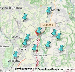 Mappa V. Trieste, 20865 Usmate Velate MB, Italia (3.84364)