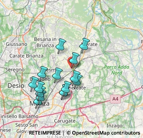 Mappa V. Trieste, 20865 Usmate Velate MB, Italia (6.74933)