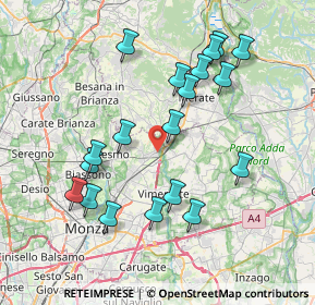 Mappa V. Trieste, 20865 Usmate Velate MB, Italia (7.70579)